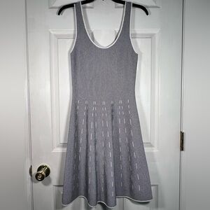 Theory Codris Knit Sleeveless Black and White Striped Dress Women’s S